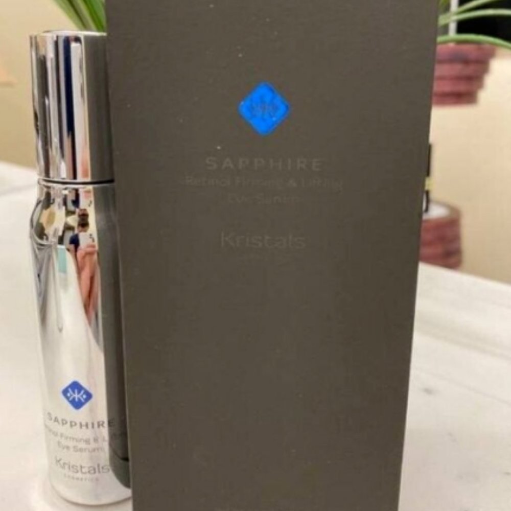 KRISTALS SAPPHIRE RETINOL FIRMING & LIFTING EYE SERUM-1.7 fl oz/50 ml-NEW-SEALED
